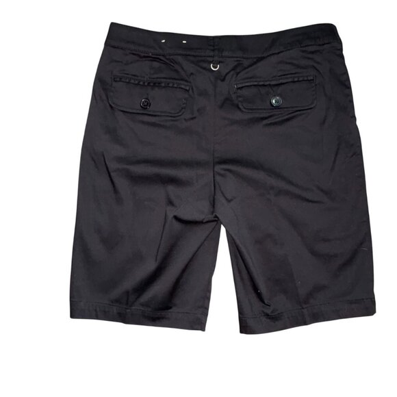 Intro. Love The Fit Womens Bermuda Style Shorts-Black-6-GUC - Picture 5 of 8